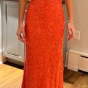 Scala NWT Orange Prom Dress Photo 10