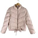 BCBGeneration  Ribbon Tie Chevron Quilted Puffer Jacket in Blush, Medium Photo 2