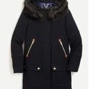 J.Crew New  Chateau Parka Italian Wool Stadium Cloth Black Coat Jacket Outerwear Photo 7