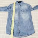 Arizona Jeans Arizona Jean Womens 100% Cotton Chambray Denim Long Sleeve Button Down Size XS Photo 6