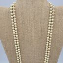 Vintage Womens Double Strand Faux Pearl Necklace 28" Cream Fashion Accessories Photo 3