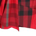 Habitat Liv by  Suzanne Jacket Ruby Red Tartan Plaid Asymmetrical Hem L Photo 5