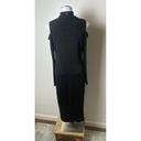 Chico's  Traveler Black Stretch, Long Sleeve Fitted Womens Dress Size 0 Photo 6