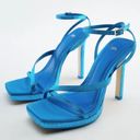 ZARA NWT  RHINESTONE HIGH HEEL SANDALS Gladiator Leather Photo 2