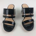 PARKE Marion  Bailey Geometric PVC Slide Sandal Block Heel 36 Black $596 in box Photo 1