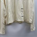 Nike  Solid Cream Long Sleeve Cropped Oversized Pullover Sweatshirt Size M NWT Photo 2