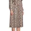 Brochu Walker  Olivia Snake Print Blouson Midi-Dress in Metallic Python Photo 8