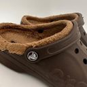 Crocs  Brown Baya Faux Fur Lined Mules Clogs Size M 4 / W 6 Photo 9