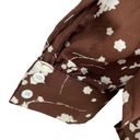 Bohme  Brown Floral Lightweight Blouse Small Photo 2