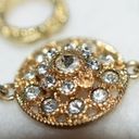 Source Unknown Vintage Chic Rhinestone Seed Pearl Gold Tone Toggel Latch 7 inch Bracelet Photo 2