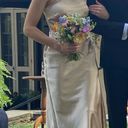 Birdy Grey Satin Gold  Bridesmaid Dress Photo 1