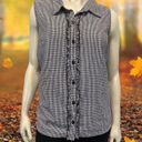 cj banks 3X  Gingham Sleeveless Button Down Blouse Photo 7