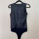 Commando  Faux Leather Sleeveless Bodysuit black size M Photo 5