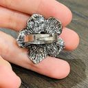 Pearl and Rhinestone Adjustable Flower Ring Photo 2