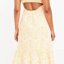 The Loft NWT Eyelet Open Back Maxi Dress Yellow/ White Size 12 Photo 1