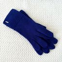 Calvin Klein  Bold Blue 3 Piece Hat Scarf Gloves Textured Sweater Knit Set New Photo 4