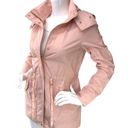 Cole Haan  Womens Size XS Blush Pink Parka Jacket Removable Hood Adjustable Waist Photo 4