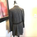 J.Jill  Wool Linen Cardigan Open Front Belt Black Small Workwear Wool Linen Photo 4