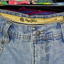 Pepe Jeans Vintage  Y2K Baggy Light Wash Blue Skater Jean Shorts Sz 36 Photo 4