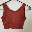 Pro-Fit  Sportswear Acid Wash Rust Sports Bra Rib Knit Medium Impact Size Medium Photo 2