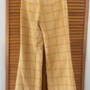 Maeve by Anthropologie Wide Leg Flat Front Retro Deep Yellow/Mustard Plaid Size 2 Photo 6