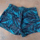 Lululemon tropical print teal swim shirts sz 4 Photo 2