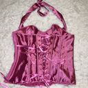 Frederick's of Hollywood  Pink Halter Top Corset Size 38 Photo 2