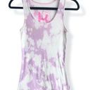 Kirra  Purple White Bleach Tie Dye Ribbed Tank Top M Photo 0