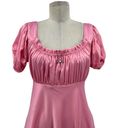 Dolls Kill  x Care Bears Here to Cheer Mini Dress Pink Satin Babydoll Size Large Photo 2