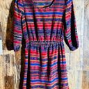 Bebop women's print dress 3/4 sleeve size small 33 length x 16 wide rm16 Photo 0