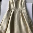 Shoshanna Liana Metallic Gold White Fit&Flare Dress size 6 Photo 6