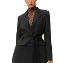 Good American NWT  Trench Blazer Jacket Belted Black 7 Plus Size 4XL Photo 0