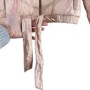 BCBGeneration  Ribbon Tie Chevron Quilted Puffer Jacket in Blush, Medium Photo 9