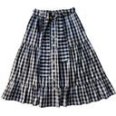 Polo NWT  Ralph Lauren Tiered Silk Midi in Black White Gingham Button Skirt 2 Photo 1