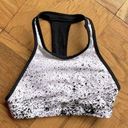 Koral  black/white woven high neck racerback sports bra XS EUC Photo 0