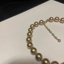 Monet Women’s Signed  Beaded Necklace Gold Tone Clasp - Faux Pearl Chunky Bead Photo 5