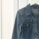 DKNY  Jeans Vintage Y2K Full Zip Utility Pocket Style Peplum Denim Jacket Small Photo 8