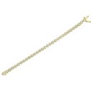 Brilliance NIB Haus of  14K Yellow Gold Sterling Silver Diamond Tennis Bracelet Photo 2