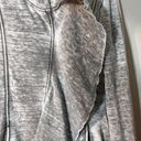 Blanc  NOIR Jacket Drape Style Full Zip Soft Fleece Burnout Style Size Small Gray Photo 2