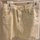 Cream denim skirt Tan Size M Photo 0