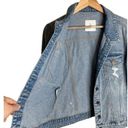 Sam Edelman Jean Jacket Distressed Denim Pockets Size Large EUC Photo 5