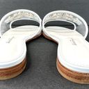 Salvatore Ferragamo  Rhodes Pvc Gancini Logo White Leather Flat Sandals Size US 5 Photo 5