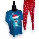 Disney  Lilo & Stitch Womens Pajama Top & Sweatpants Christmas Winter XXL XS Photo 0