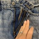 American Eagle  Size 8 Curvy Mom Jeans High Rise Distressed Rips Torn Thrashed Photo 5