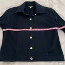 St. John by Marie Gray Navy Blue Gold Button Denim Jacket, size 2 Photo 7