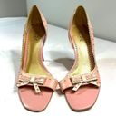 Vintage‎ Y2k BCBG Paris Leather Bow Cut Out Pump Heels 9 Pink Photo 1