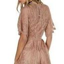 Honey Punch Pink Lace Romper Photo 1