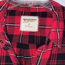 Arizona Jeans Women’s red plaid button up Photo 1