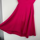 NBD Revolve  X NAVEN Bright Barbie Pink Boned Bodice V Cut Mini Dress Sz Medium Photo 7