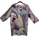 Natori Josie  Womens Medium Lagenlook Mixed Print Swim Cover Up *Minor Flaw Photo 0